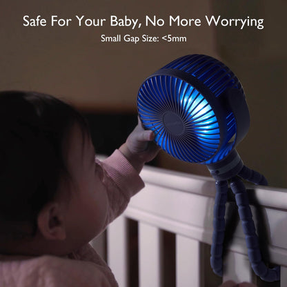 Momcozy 8000mAh Portable Stroller Fan | 27H Ultra-long Battery Life