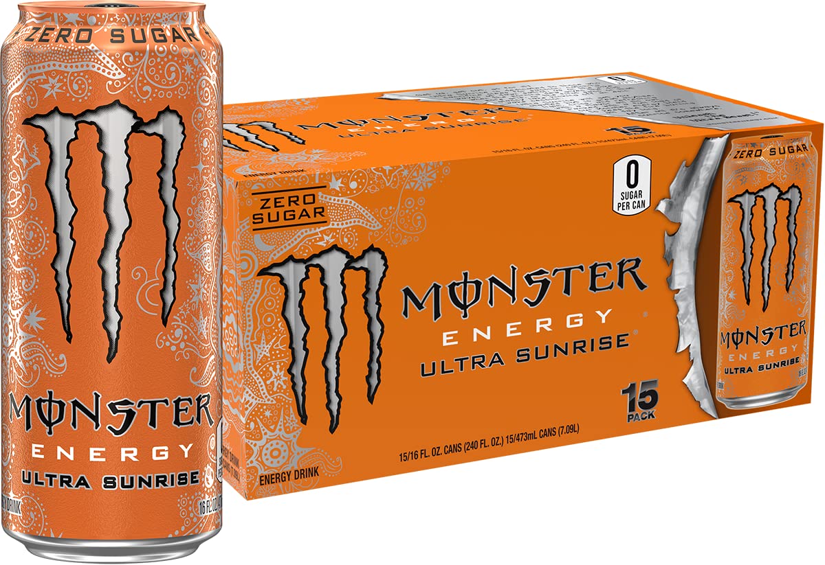 Monster Energy Zero Ultra, Sugar Free Energy Drink, 16 Ounce