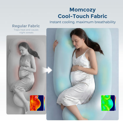 Momcozy Pregnancy Pillow for Sleeping - U Shaped Full Body Maternity Pillow