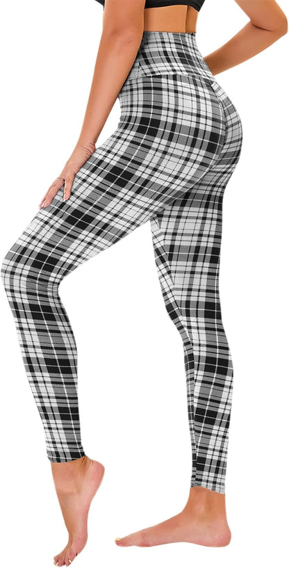 TNNZEET High Waisted Leggings for Women - No See Through Tummy Control Cycling Workout Yoga Pants with Pockets Reg & Plus
