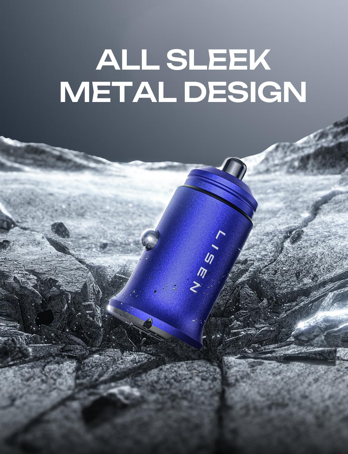 LISEN 90W USB C Car Charger USB C Fast Charge, 45W PD&QC 3.0 Fast Car Charger
