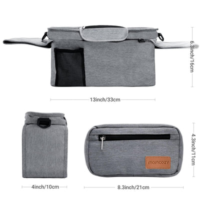 Momcozy Universal Stroller Organizer with Insulated Cup Holder