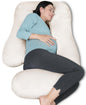 MOON PARK Pregnancy Pillows for Sleeping - U Shaped Full Body Maternity Pillow with Removable Cover - Support for Back, Legs, Belly, HIPS - 65 Inch - Aquamarine