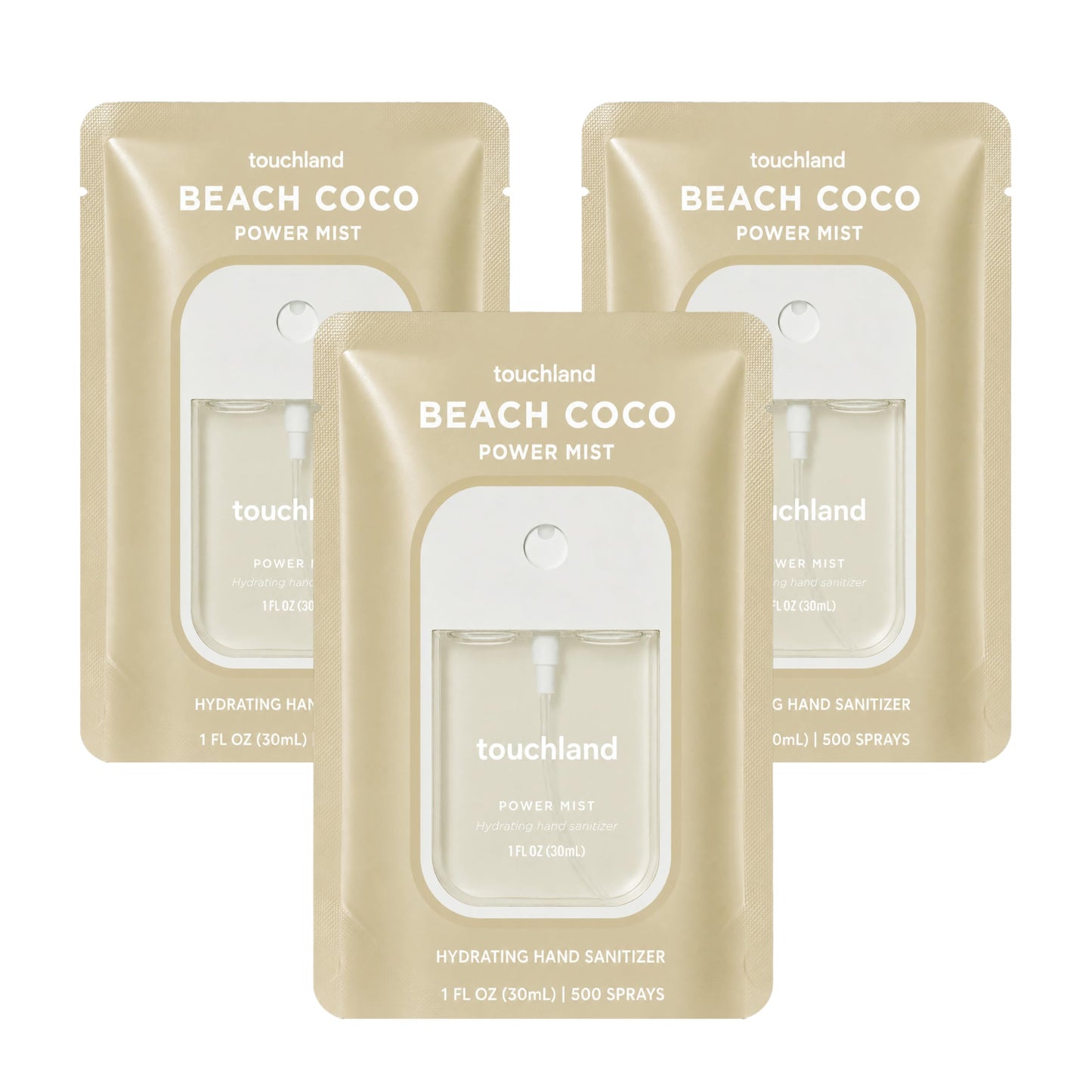 Touchland Top 5 Hydrating Hand Sanitizer Spray Set Travel Size