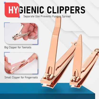 firiKer Nail Clippers with Nail File,Fingernail Clipper,Toe Nail Clippers