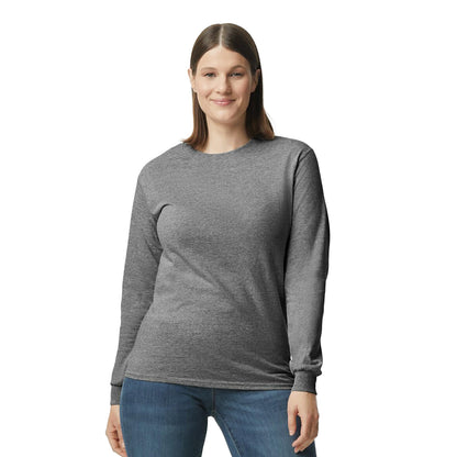 Gildan Adult Heavy Cotton Long Sleeve T-Shirt, Style G5400, 2-Pack