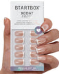 BTArtbox Press On Nails, Vanilla Cream, Short Square, Ombre Peach, 32Ct