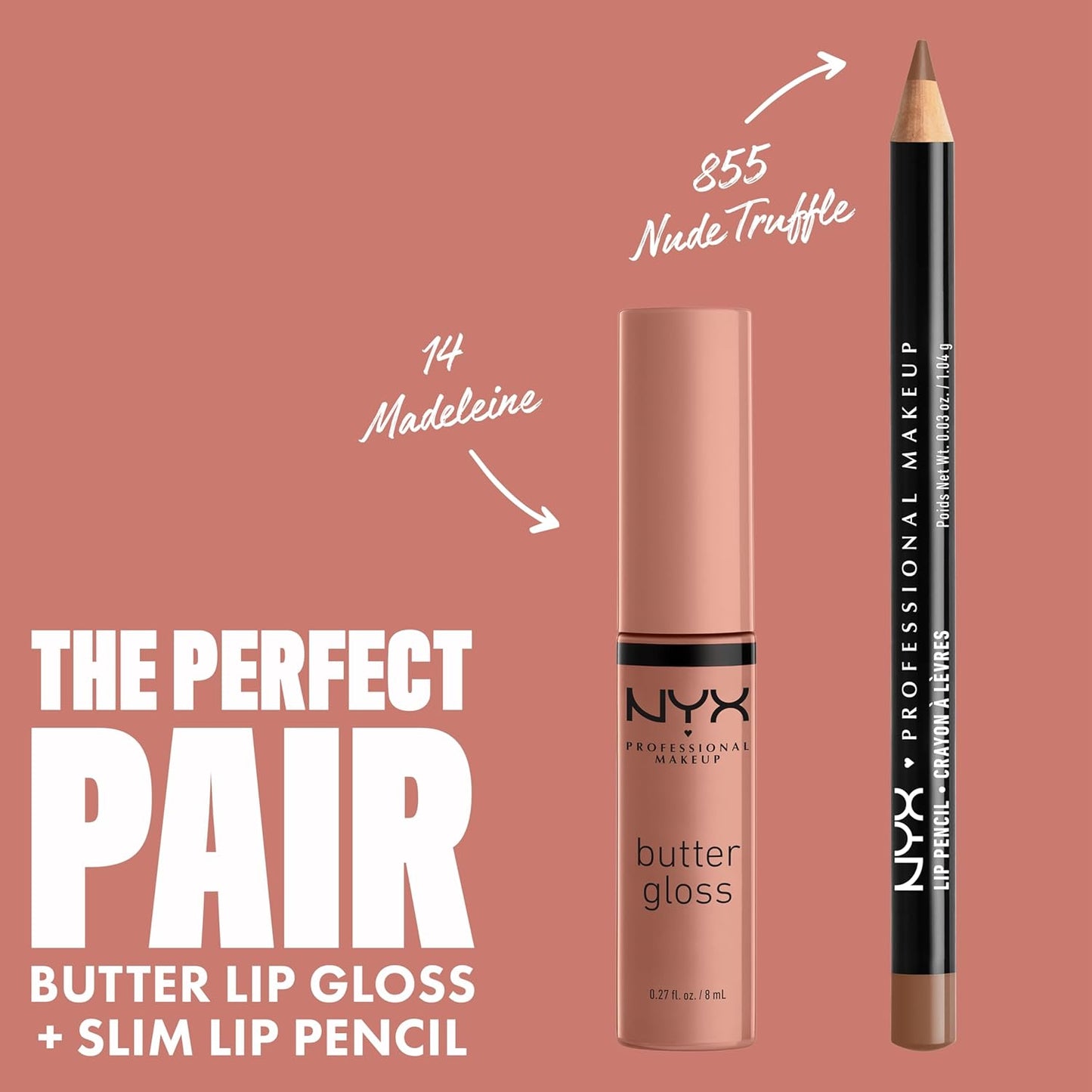 NYX PROFESSIONAL MAKEUP Butter Gloss, Non-Sticky Lip Gloss - Praline (Deep Nude)