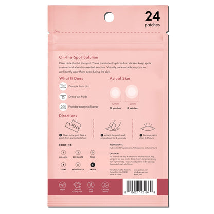 Rael Miracle Invisible Spot Cover Hydrocolloid Acne Pimple Patches (96 Ct)