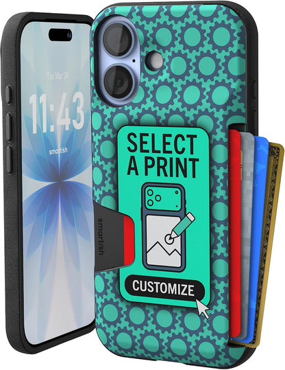 Smartish® iPhone 13 Wallet Case - Wallet Slayer Vol. 1 [Slim + Protective] Credit Card Holder - Drop Tested Hidden Credit Card Slot Cover for Apple iPhone 13 - Black Tie Affair