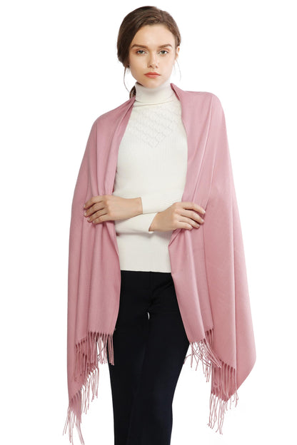 RIIQIICHY Women's Fringe Shawl Wrap Pashmina Scarf for Wedding Evening