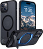 Magnetic Compatible with iPhone 14 Pro Max Case, [Built-in Invisible Kickstand][Compatible with MagSafe] [Military Grade Shockproof] Slim Translucent Matte Phone Case for iPhone 14 Pro Max 6.7"