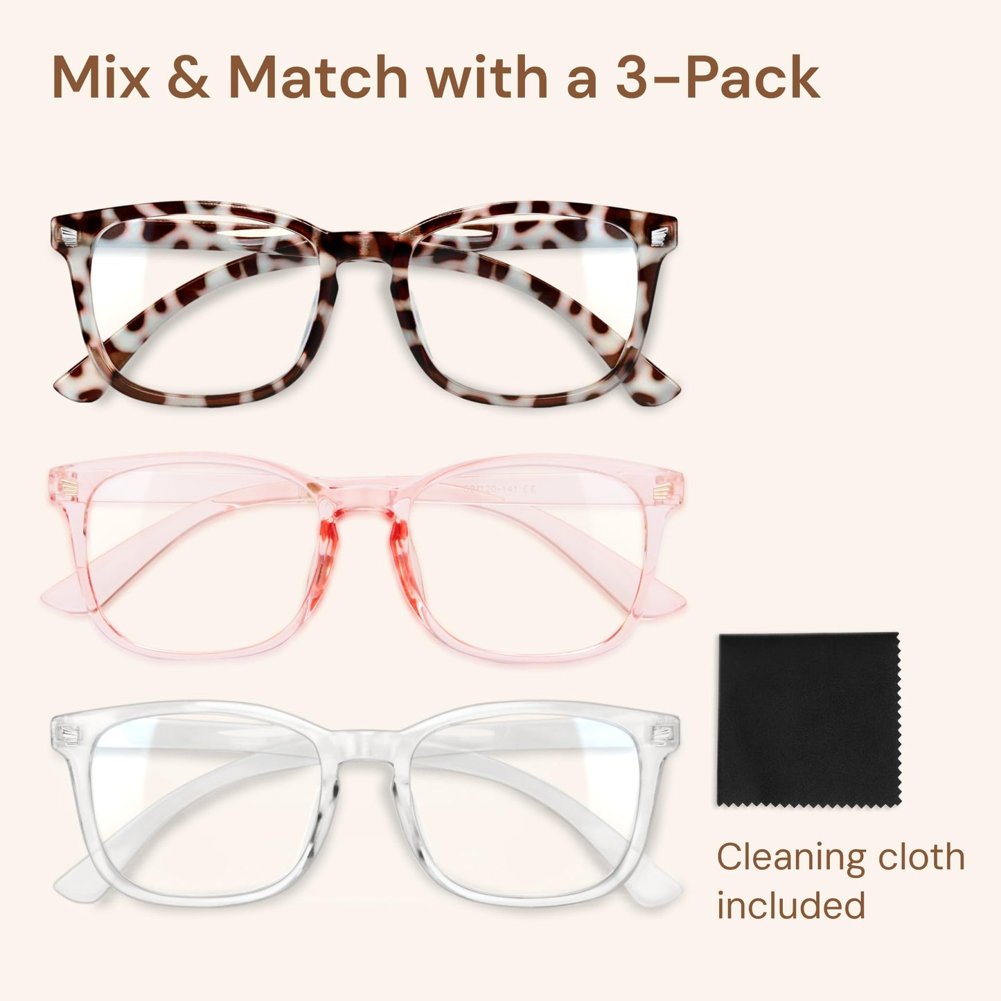 Gaoye Blue Light Glasses for Women - 3 Pack