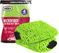 AIDEA Car Wash Mitt Microfiber, 4PK,Car Wash Brush, Green 8''X12''