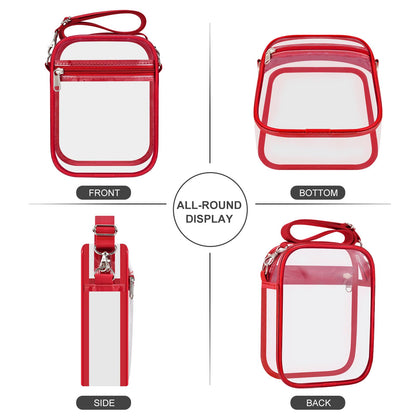 USPECLARE Clear Purse for Stadium Events Transparent Messenger Bag