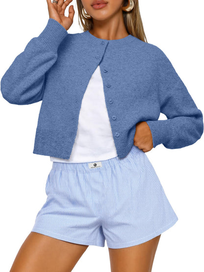 Trendy Queen Cropped Cardigan Sweaters for Women Fall Fashion Clothes 2026