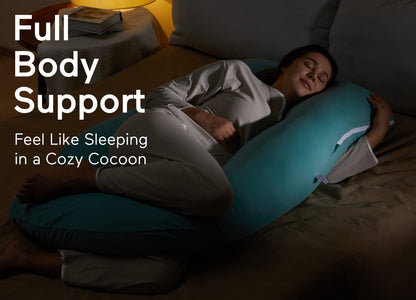 Momcozy Pregnancy Pillow for Sleeping - U Shaped Full Body Maternity Pillow