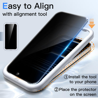 JETech Privacy Screen Protector for iPhone 17 Pro Max, 2-Pack