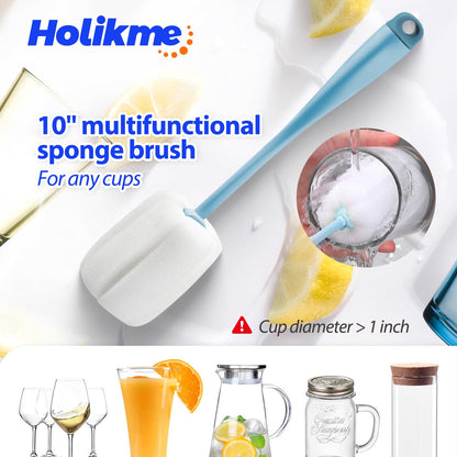 Holikme Bottle Brush Tube Cleaning Lab Set with Long Handle,White