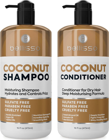 Caffeine Shampoo and Conditioner Set - Volumizing Products for Women and Men - Thickening, Volume Boosting Formula for Thinning and Fine Hair - Sulfate Free, No Parabens - Hydrating, Salon Grade