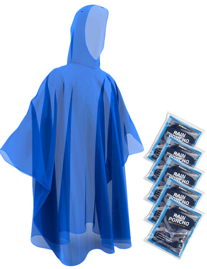 Hagon PRO Disposable Rain Ponchos for Adults (5 Pack)