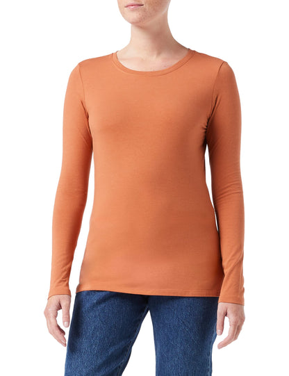 Amazon Essentials Women's Regular-Fit Long-Sleeve Crewneck T-Shirt