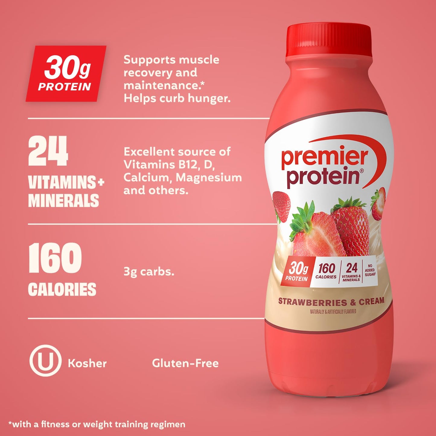 Premier Protein 30g High Protein Shake, Chocolate, 12 Pack