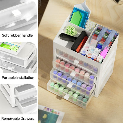ARTDOT 60 Slots Storage Container for Diamond Art Kits for Adults, Portable Bead Storage Boxes for Diamond Painting Accessories and Tools