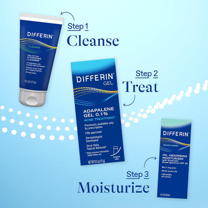 Differin Acne Retinoid Treatment Gel, 0.1% Adapalene, 45g Pump