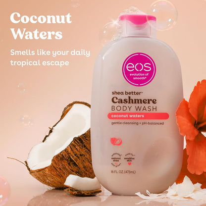 eos Cashmere Body Wash- Vanilla, Creamy Gel with Shea Butter, 16 fl oz