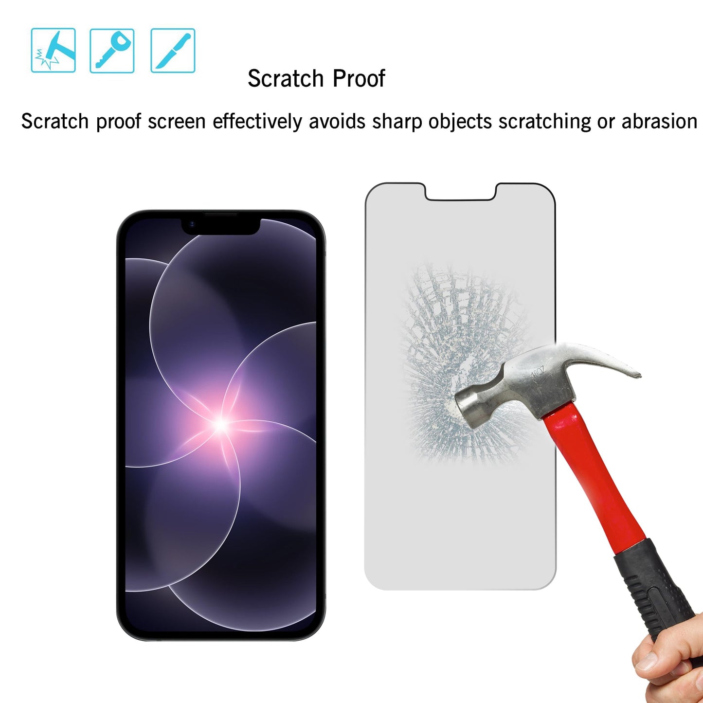 Ailun 3 Pack Privacy Screen Protector for iPhone 16 Pro Max, Tempered Glass