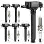 UF667 Ignition Coil & ILZFR6D11 Double Iridium Spark Plug for BMW 2.5-6.0L