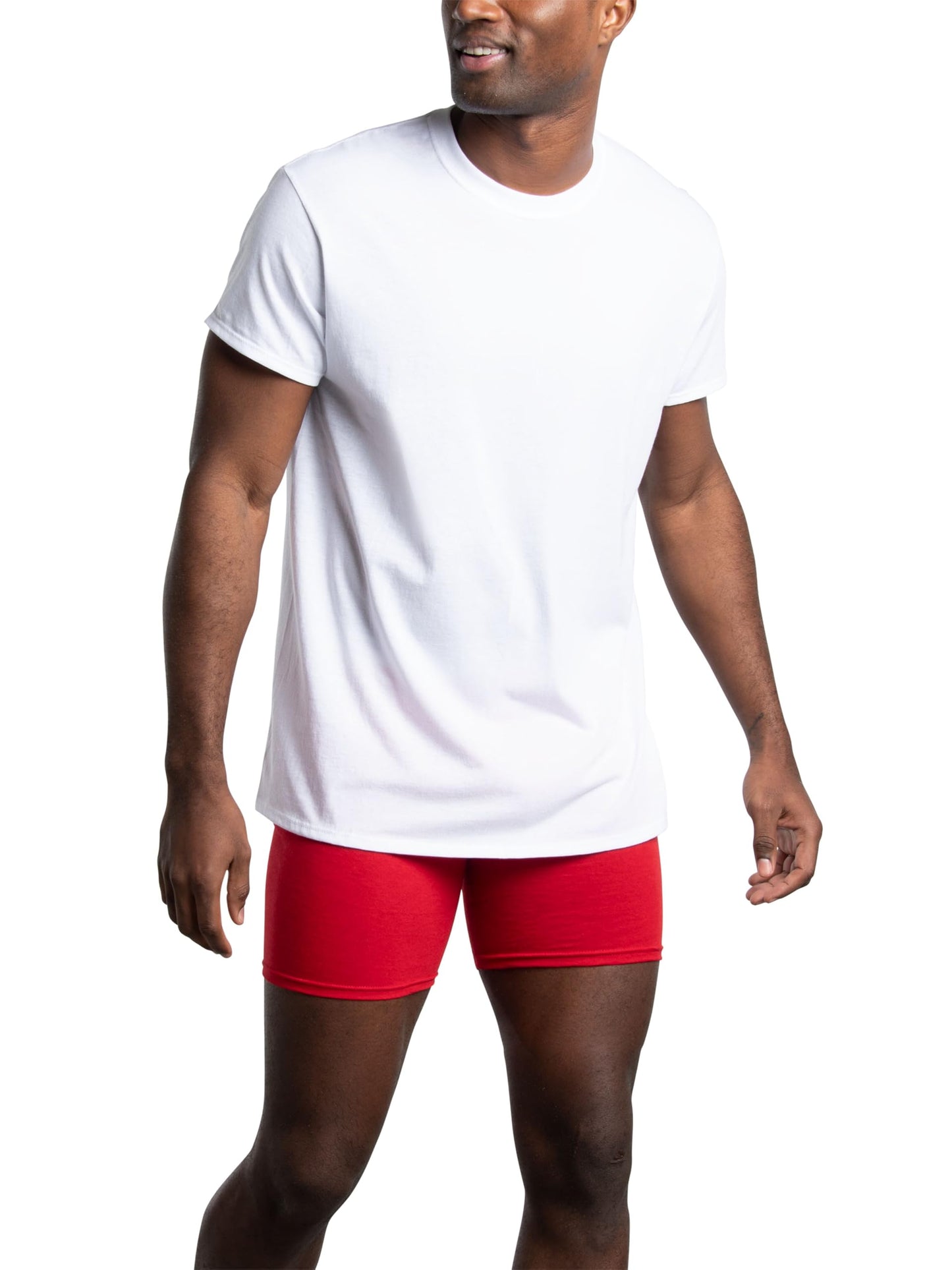 Fruit of The Loom Men's Crew Tee Undershirts, Moisture Wicking & Tag Free, Also Available in Big & Tall