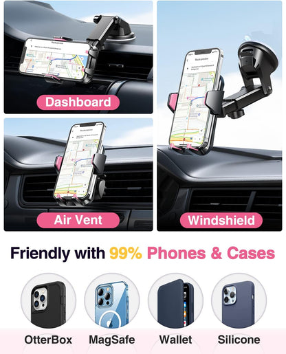 VANMASS【85+LBS Strongest Suction & Military-Grade Ultimate Car Phone Mount