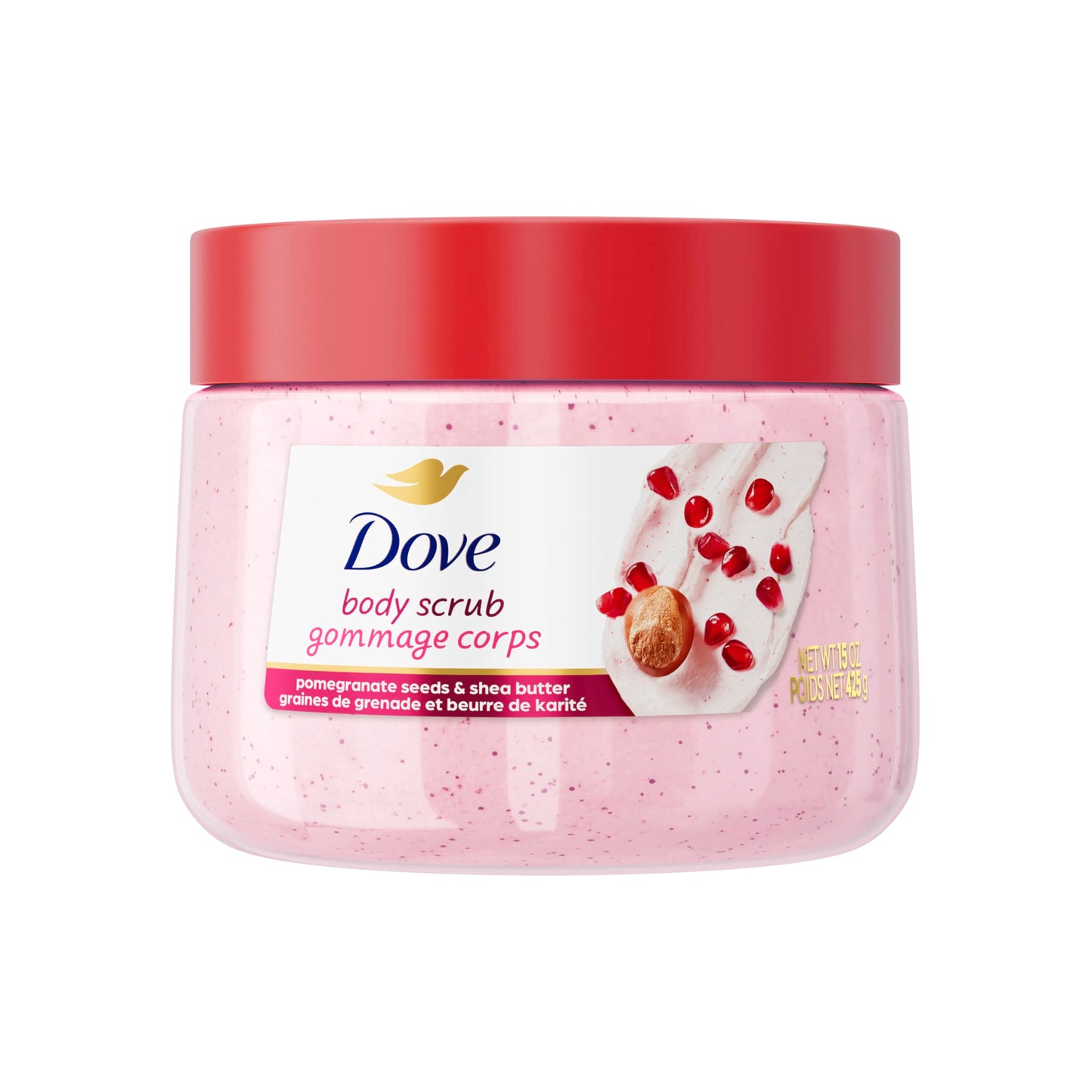 Dove Scrub Macadamia Rice Milk Body Scrub Exfoliates and Deeply 15 oz