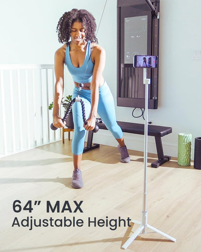 KraftGeek Magnetic Phone Tripod for iPhone, 64" Selfie Stick for Magsafe