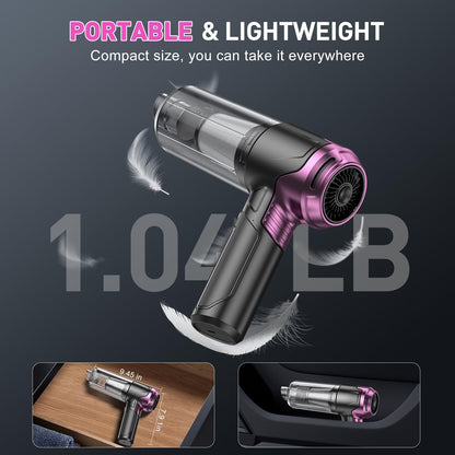 KMM Handheld Car Vacuum Cleaner, Hand Held Vacuum Cleaner and Air Duster