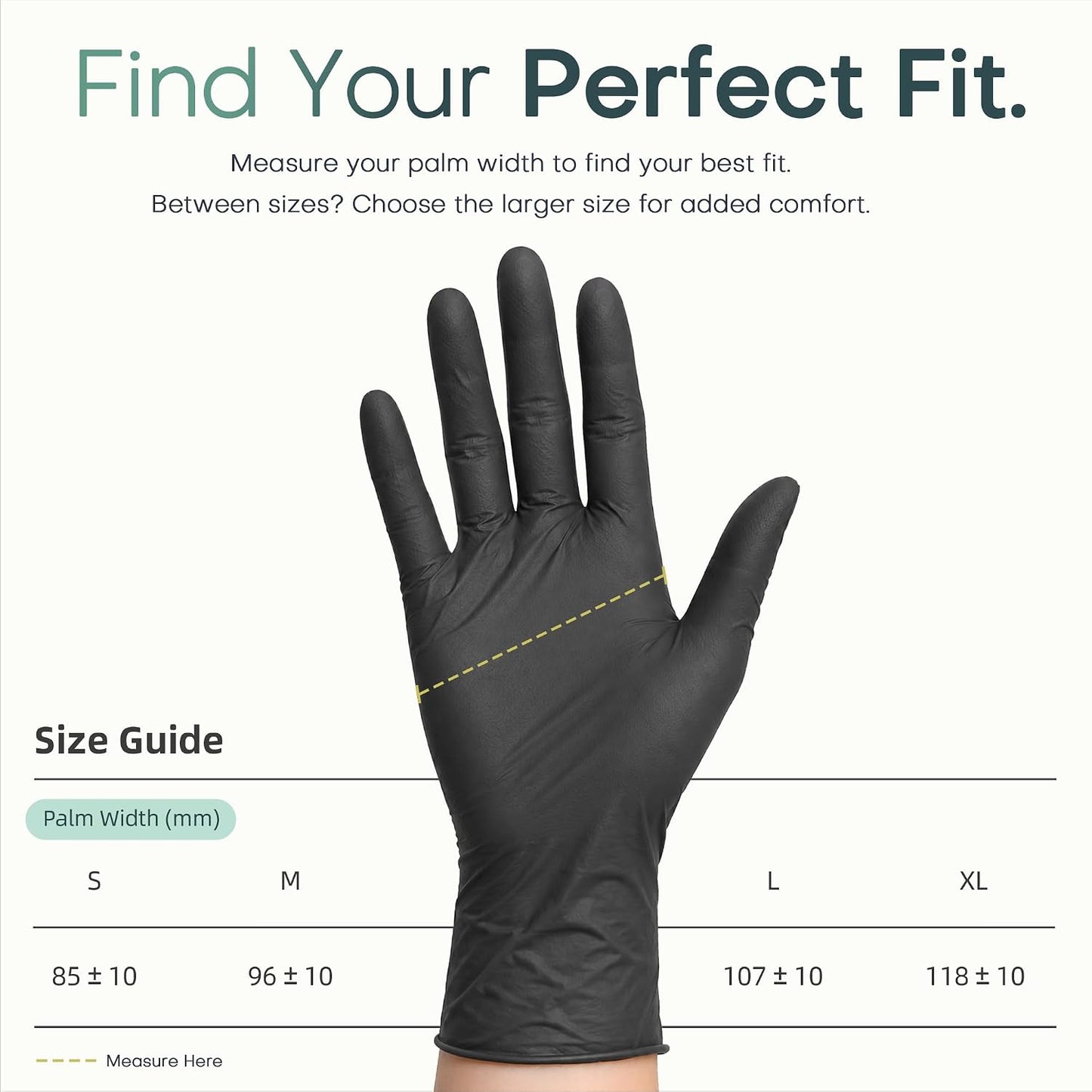 BEASTEK Black Nitrile Exam Gloves, 4 Mil, Powder-Free Food Prep Disposable