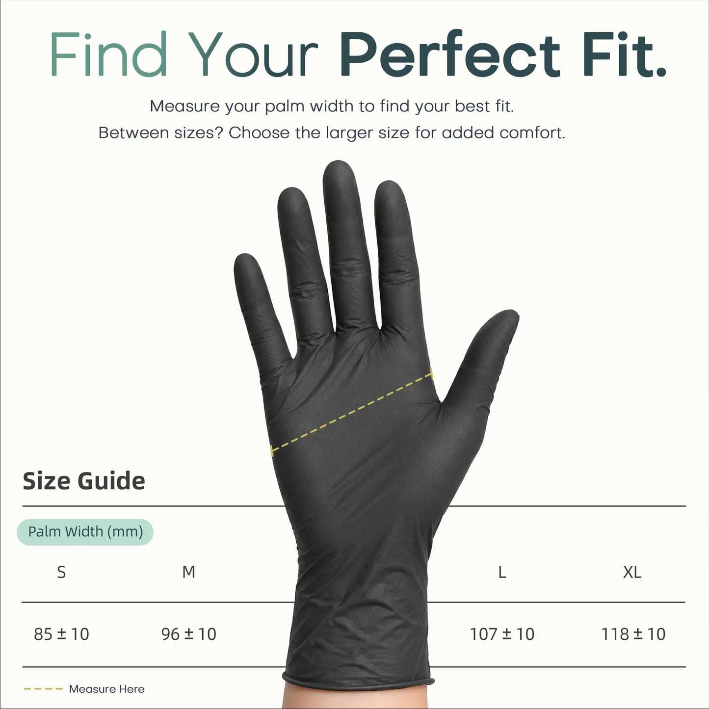 BEASTEK Black Nitrile Exam Gloves, 4 Mil, Powder-Free Food Prep Disposable
