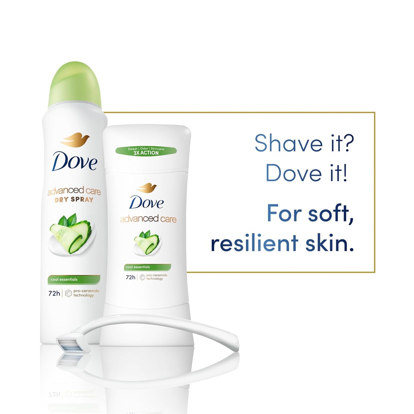 Dove Advanced Care Antiperspirant Stick Cool Essentials 2.6 oz 2PK