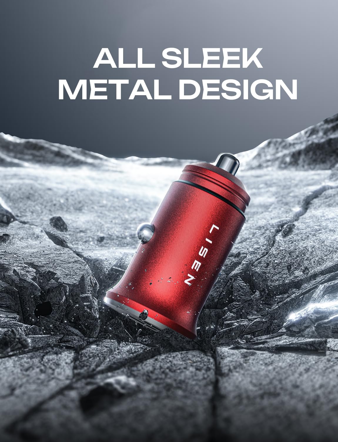 LISEN 90W USB C Car Charger USB C Fast Charge, 45W PD&QC 3.0 Fast Car Charger