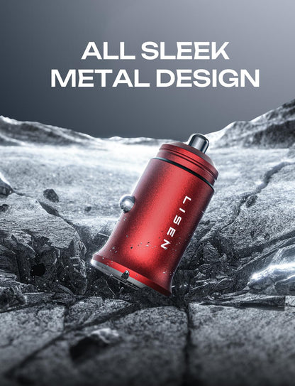LISEN 90W USB C Car Charger USB C Fast Charge, 45W PD&QC 3.0 Fast Car Charger