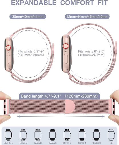 Original Milanese Loop Compatible with Apple Watch Bands for Women & Men