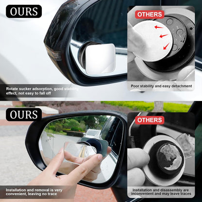 LivTee Blind Spot Car Mirror, HD Glass Frameless Convex Side Mirror Blindspot, Wide Angle Rear View Mirrors for SUVs, Trucks and RVs - Car Accessories