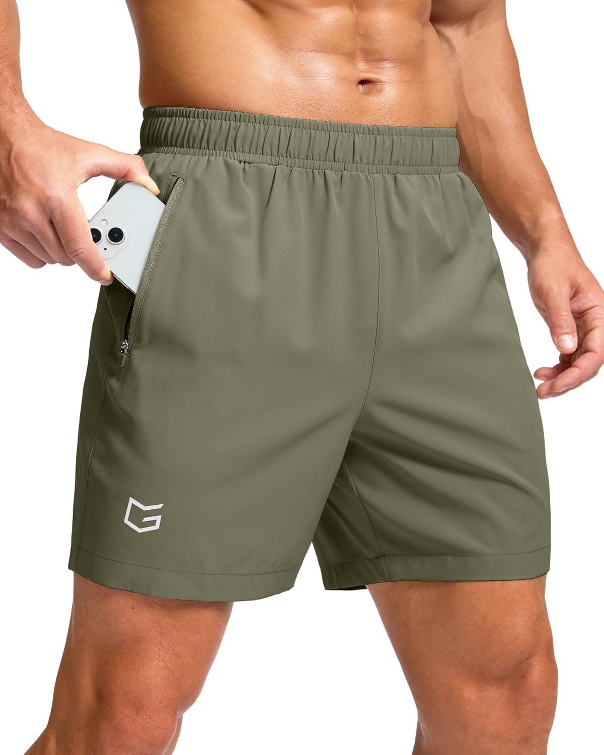 G Gradual Men's Athletic Running Shorts with 2 Zipper Pockets 7"/ 5"/ 9"