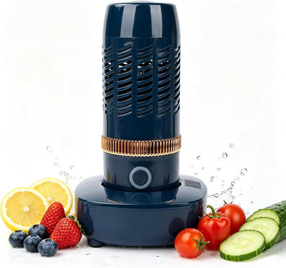 Vegetable Fruit Cleaner Machine, Portable Waterproof Purifier Device Blue