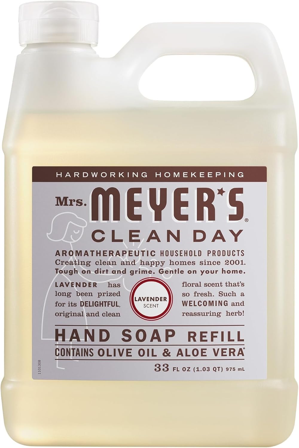 Mrs. Meyer's Clean Day, Hand Soap Refill, Lemon Verbena Scent, 33 Fl Oz