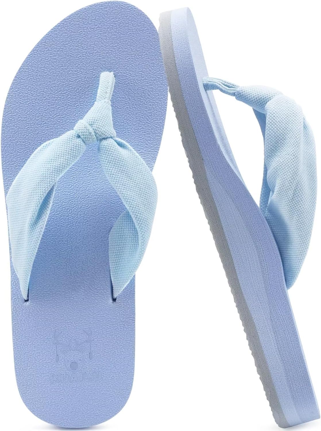 KuaiLu Flip Flops for Women with Arch Support Summer Beach Thong Sandals