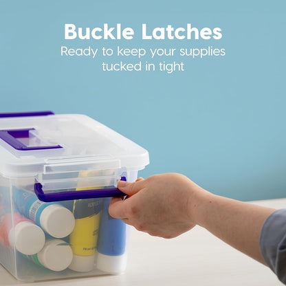 IRIS USA Storage Bins with Lids |Made in USA| 5 Qt - (6-Pack) - Clear