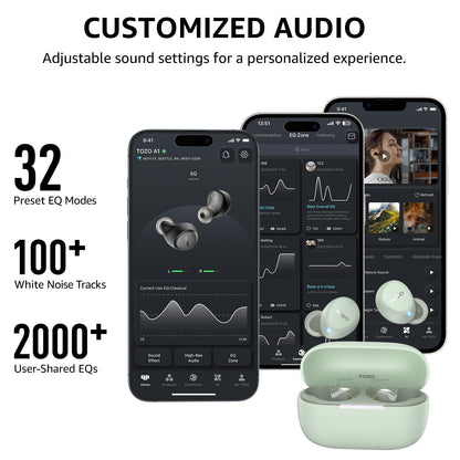 TOZO A1 Wireless Earbuds Bluetooth 5.3 Light Weight in Ear Headphones